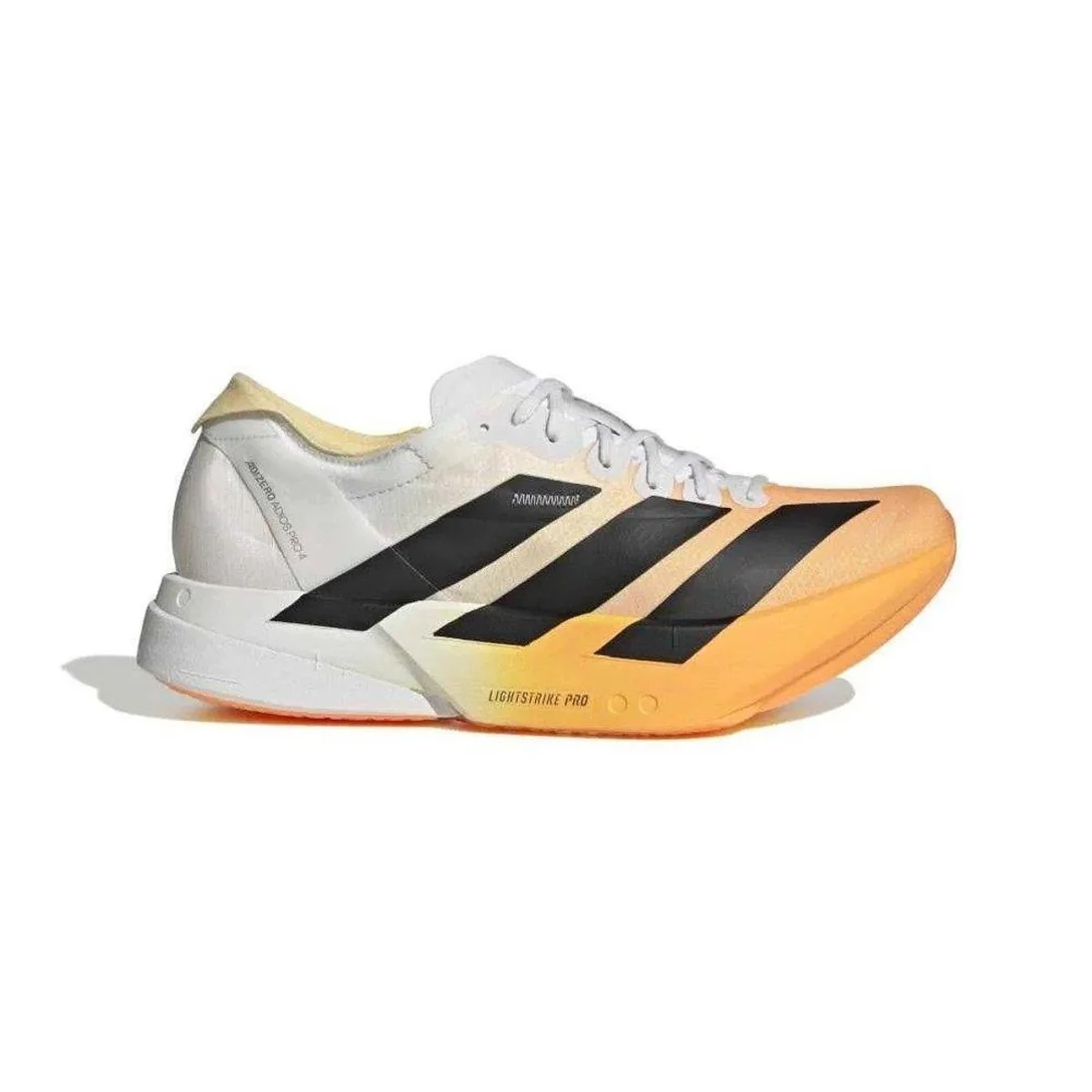 Tênis adidas Adizero Adios Pro 4 branco, preto e laranja